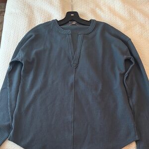 Lilla P Women's Dark Teal Long Sleeve Top